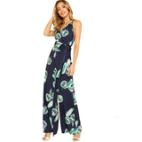 SHEIN Tropical Print Wide Leg Cami Jumpsuit 2018